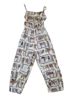 Women’s Horse-Print Jumpsuit- Small P